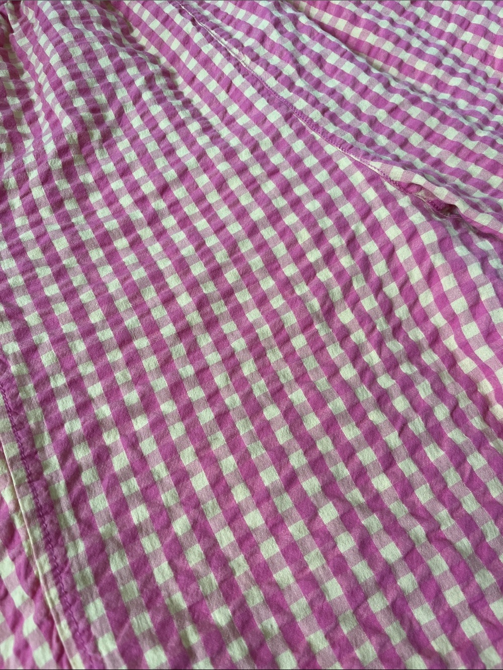 Free People Preppy Gingham Wide-Leg Pants Pink Combo - Picture 5 of 6